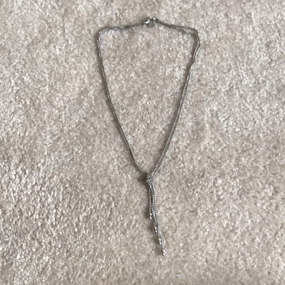 Sterling silver knotted necklace